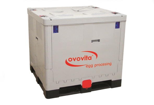 Płynne białko, żółtko lub masa z całych jaj pakowane aseptycznie w opakowanie typu Bag in Box o pojemności 1000 kg 